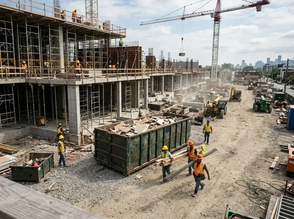 commercial-construction-site-w-002 — frequently asked questions, Low Cost Construction Dumpster Rental in Esko, MN